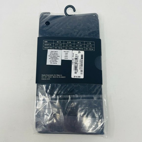 INC International Concepts Womens Size S/M Crocodile Animal Print Tights Black - Picture 3 of 4